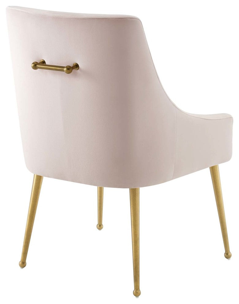 Discern Upholstered Performance Velvet Dining Chair Pink