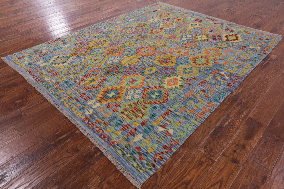 Flat Weave Kilim Reversible Rug 6' 2" X 7' 8" Q8292