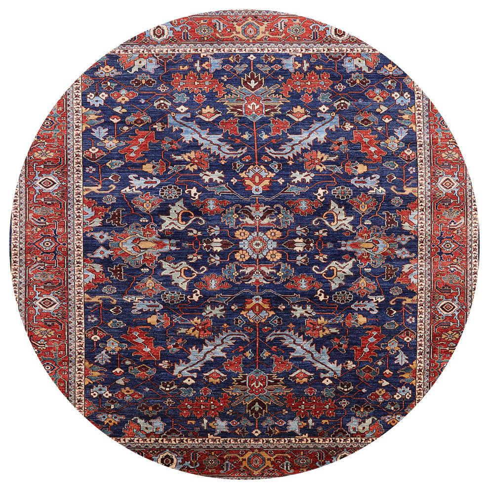 Ahgly Company Indoor Round Mid-Century Modern Area Rugs, 5' Round