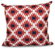 Jodhpur Kilim 2, Geometric Outdoor Pillow, Coral, 20"x20"