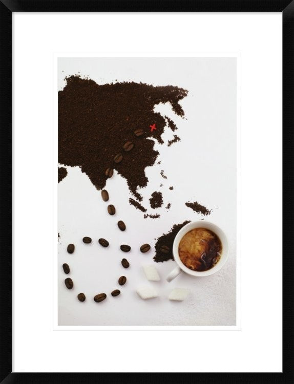 "The Best Coffee In The World" Framed Digital Print by Dina Belenko, 20"x26"