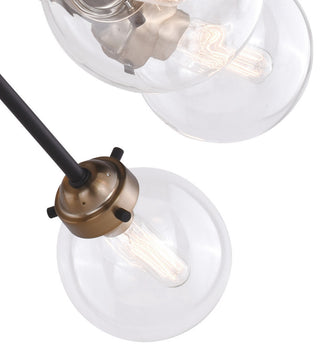 Orbit 30" 9L Semi-Flush Mount Muted Brass and Oil Rubbed Bronze