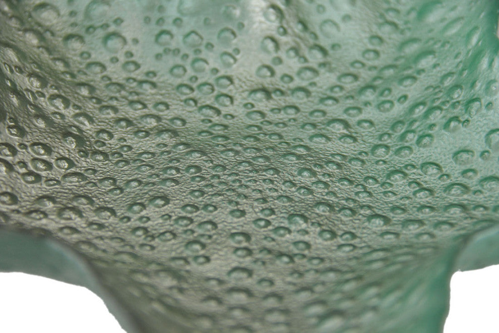 3 Piece Gradient Green Starfish Shaped Decorative Glass Dish Set