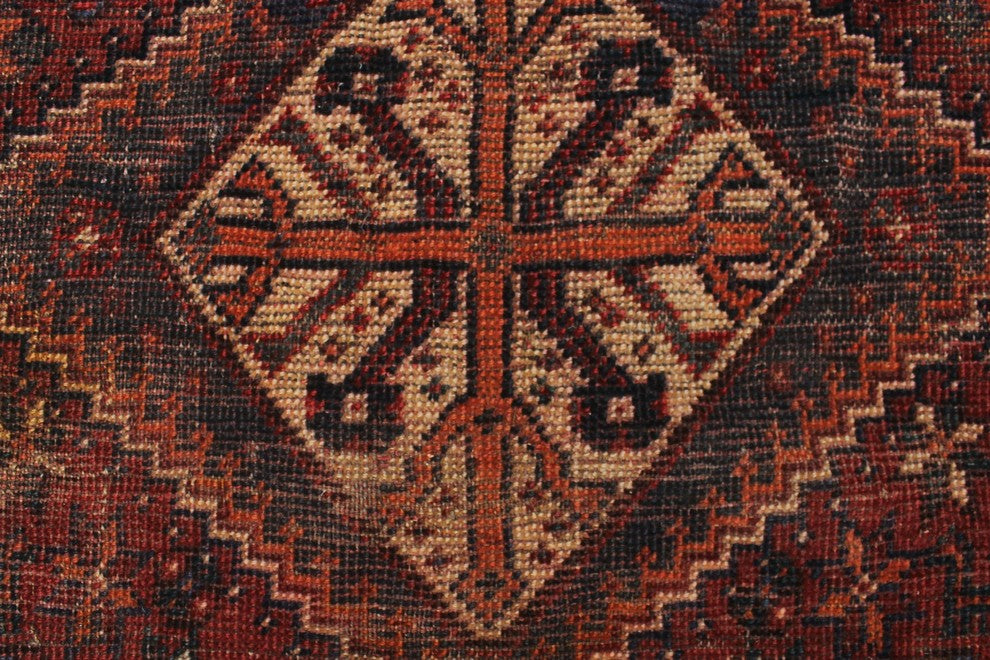 Vintage Distressed Savanna Red Rug 5'8"x9'4"