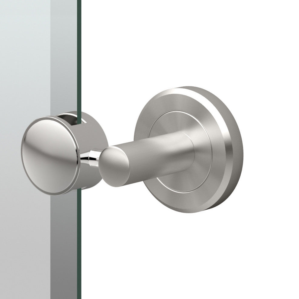 Latitude II 32" Frameless Oval Mirror, Satin Nickel