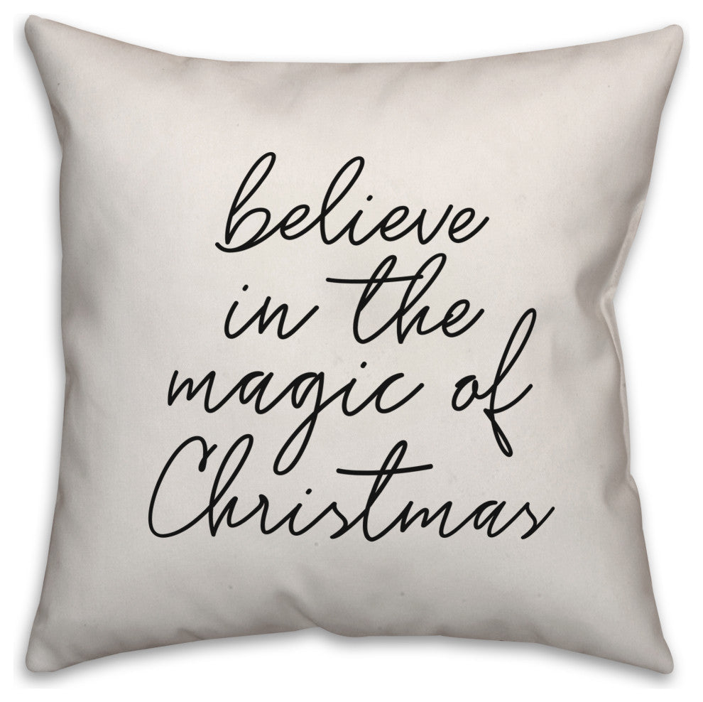Believe in the magic of Christmas 20"x20" Indoor / Outdoor Throw Pillow