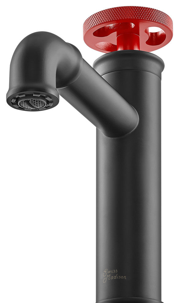 Avallon 7" Single Handle, Bathroom Faucet, Red