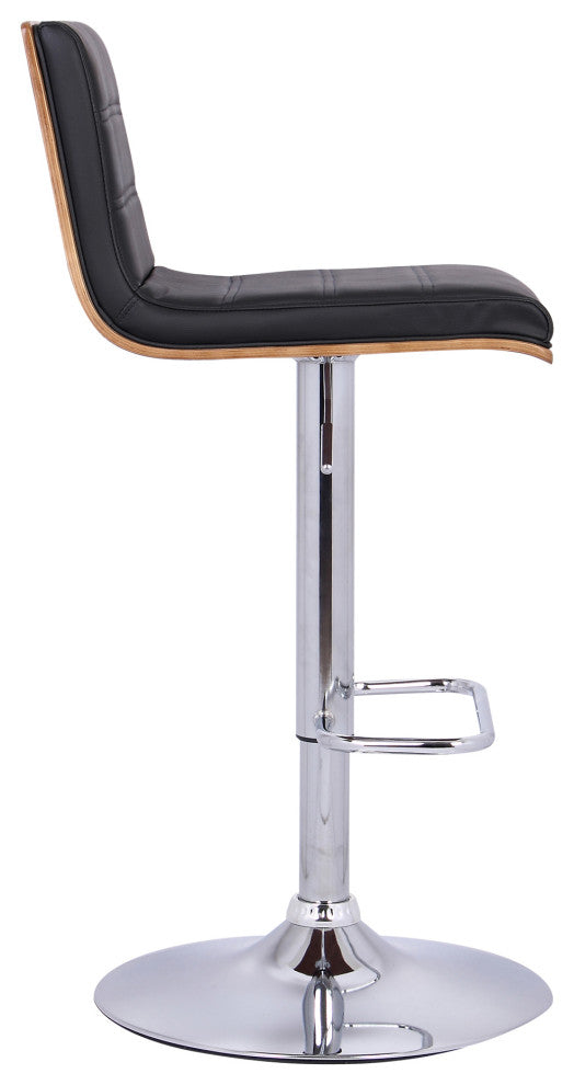 Aubrey Swivel Bar Stool, Black