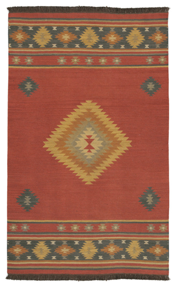 Surya Jewel Tone JT-1033 Transitional Area Rug, Dark Red, 5' x 8' Rectangle