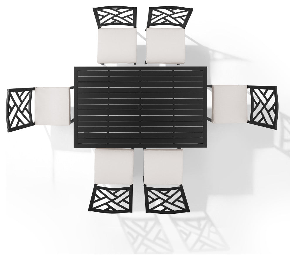 Locke 7Pc Outdoor Dining Set Table, 6 Chairs