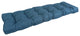 60"X19" Tufted Solid Outdoor Spun Polyester Loveseat Cushion, Sea Blue