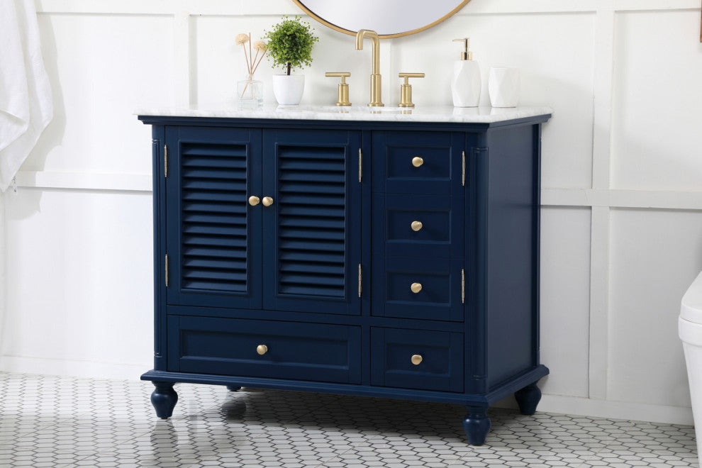 Home Living 42" Single Bathroom Vanity, Blue