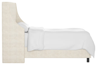 Wingbacl Bed, Linen Talc, Full