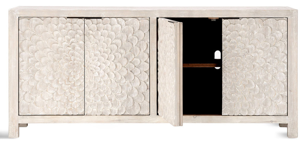 Delilah White Washed Sideboard