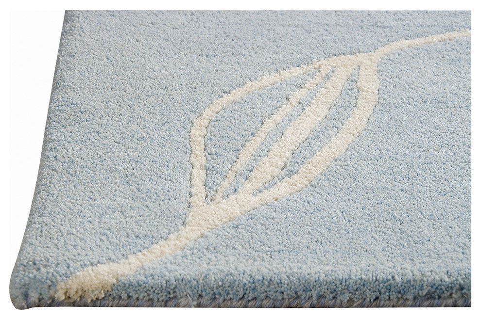 Hand Tufted Blue Wool Area Rug