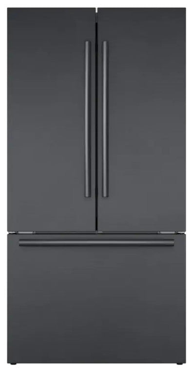 BOSCH 800 Series French Door Bottom Mount Refrigerator 36" Black stainless steel