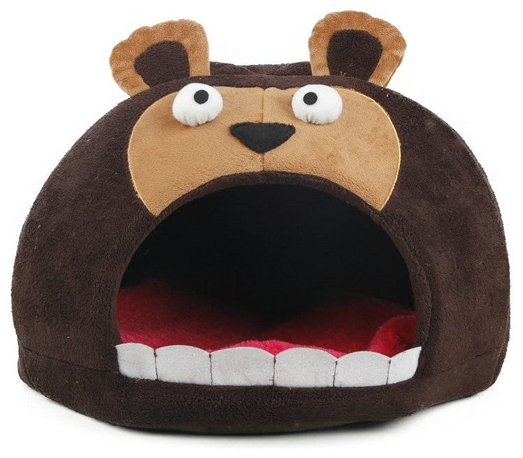 Roar Bear Snuggle Plush Polar Fleece Pet Bed