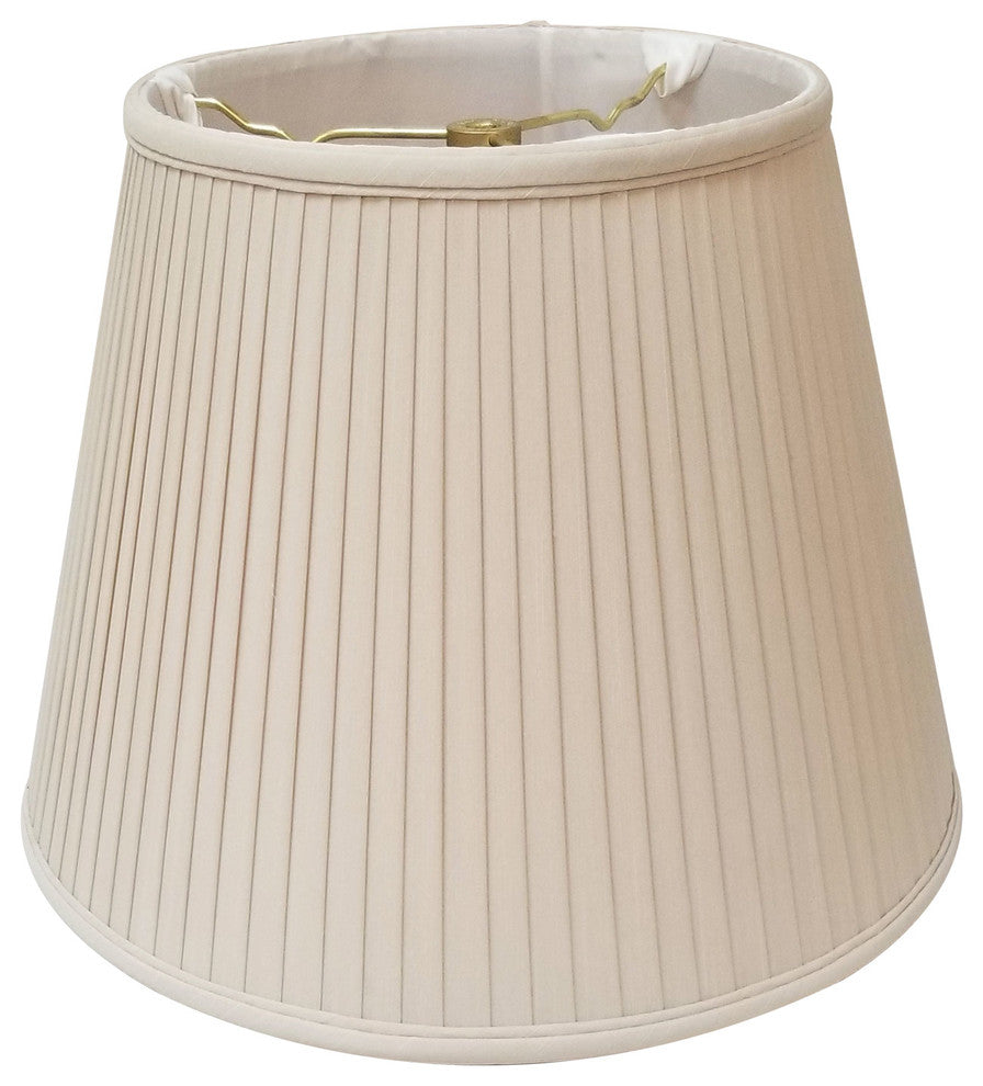 Empire Side Pleat Basic Lampshade, Linen Taupe, 12"x20"x15"
