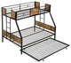 Gewnee Twin Over FULL Metal Bunk Bed with Trundle