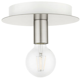 Brushed Nickel Transitional, Versatile, Modern, Urban, Minimal Flush Mount