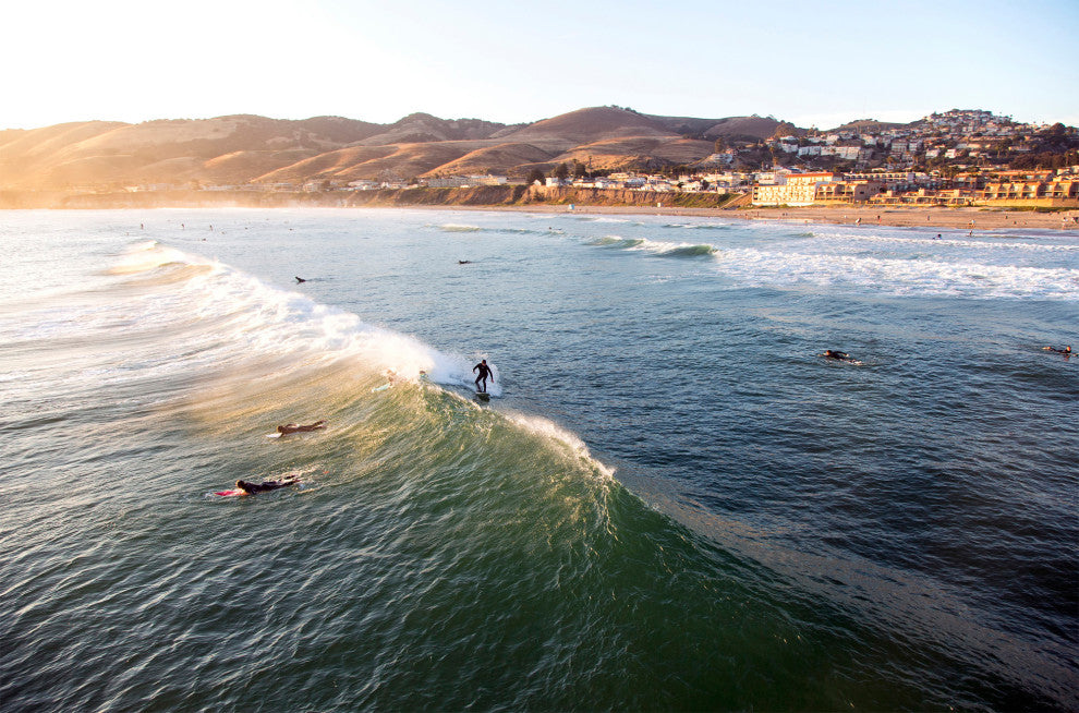 Surfing Prismo Beach, Giclee Reproduction Artwork