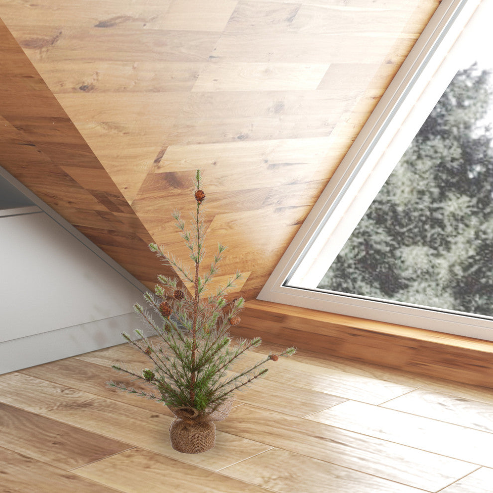 Vickerman E152724 24" X19" Missoula Pine Artificial Christmas Tree, Unlit