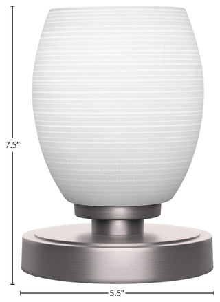 Luna 1-Light Table Lamp, Graphite/White Matrix