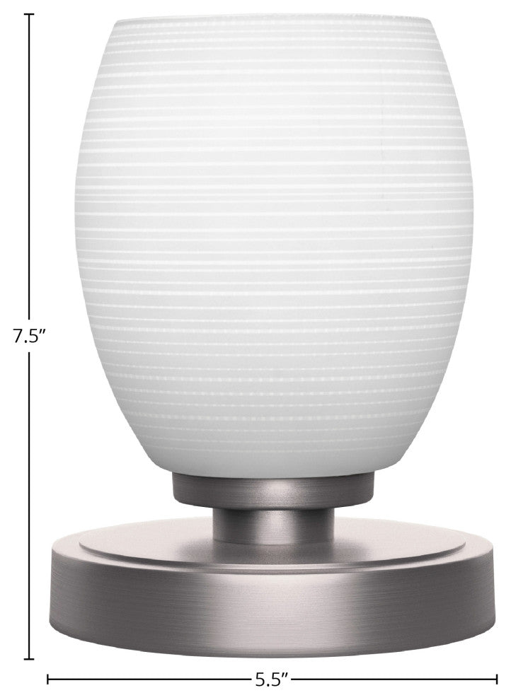 Luna 1-Light Table Lamp, Graphite/White Matrix