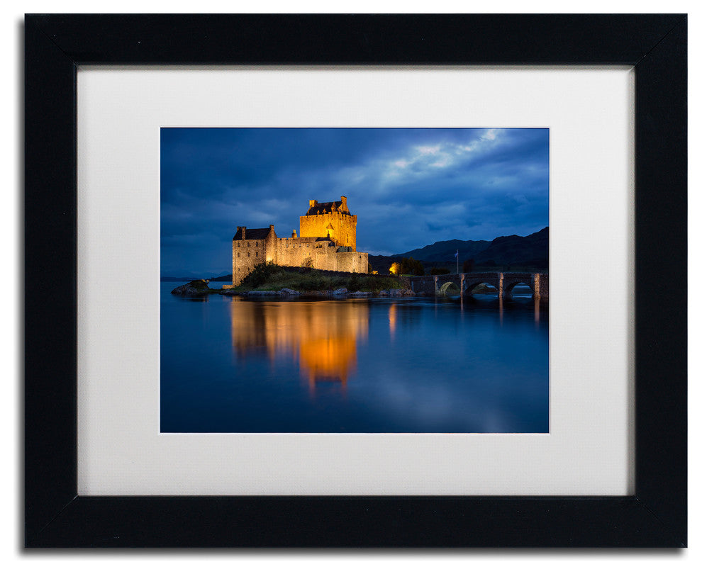 Blanchette Photography 'Eilean Donan Castle', Black Frame, White Matte, 14"x11"