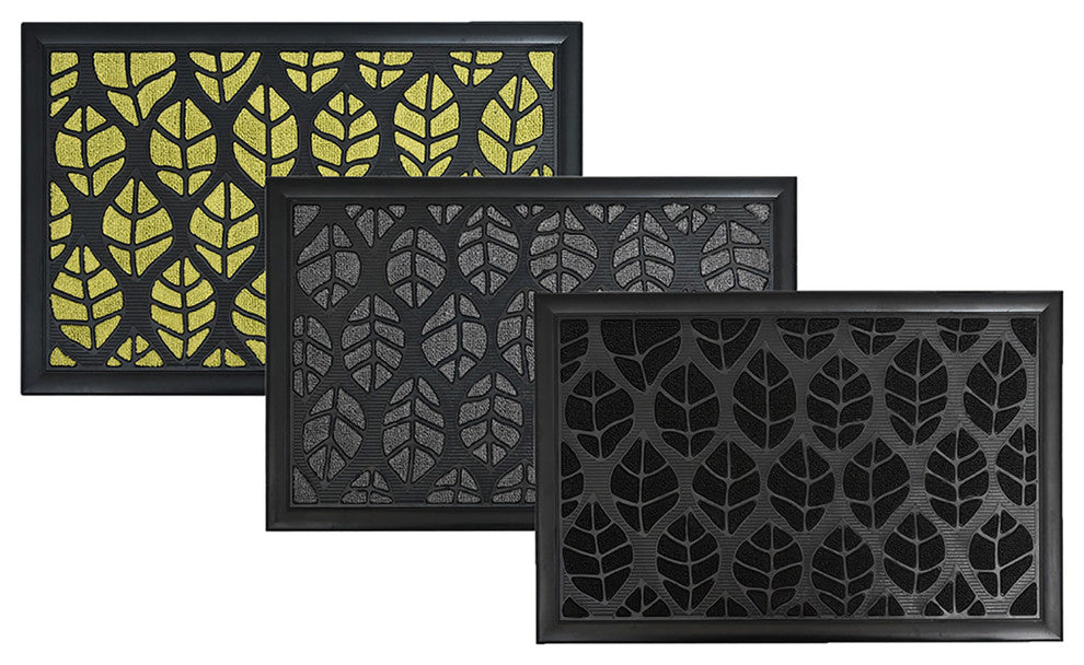 Sheltered Front Door Mat Central Park Rug 24x16 Black