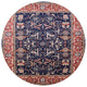 Ahgly Company Indoor Round Mid-Century Modern Area Rugs, 5' Round