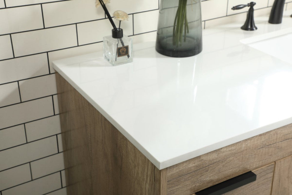 Home Living 22" Modern Natural Oak-Light Bathroom Vanity