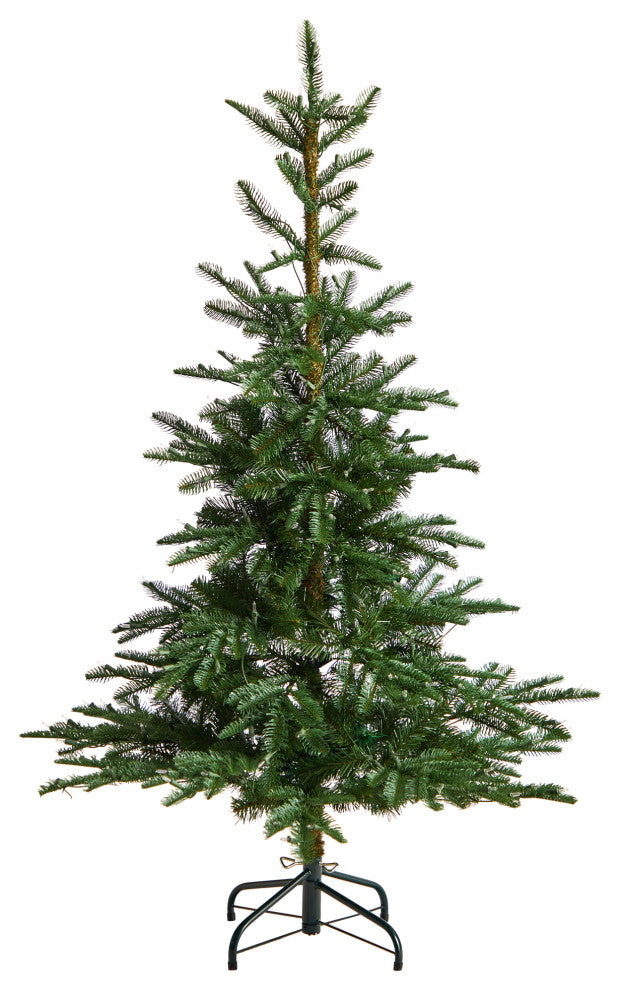 5' Layered Washington Spruce Faux Xmas Tree W/ Clear Lights & Bendable Branches