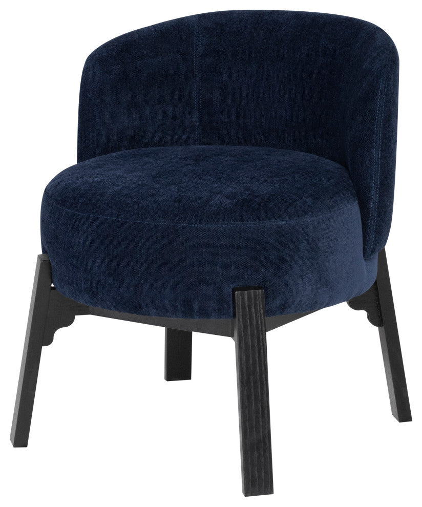 Adelaide Upholstered Dining Chair With Black Legs, Twighlight