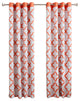 Reversible Moroccan Bordered Curtains, Pair, Orange, 63"