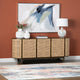 Oval Shaped Five Door Media Credenza Sideboard