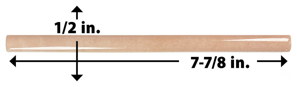Coco Demi-Bullnose Glossy Orchard Pink Ceramic Wall Trim
