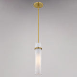 Vilo Contemporary Mini Pendant Ceiling Light White Glass, Golden Brass