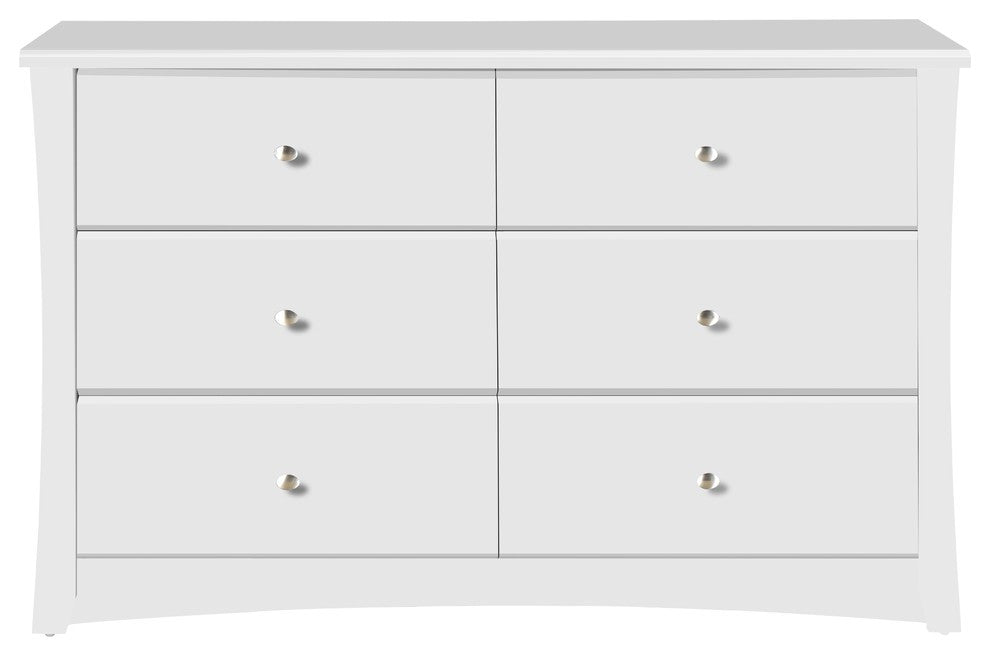 Storkcraft Crescent 6 Drawer Dresser, White