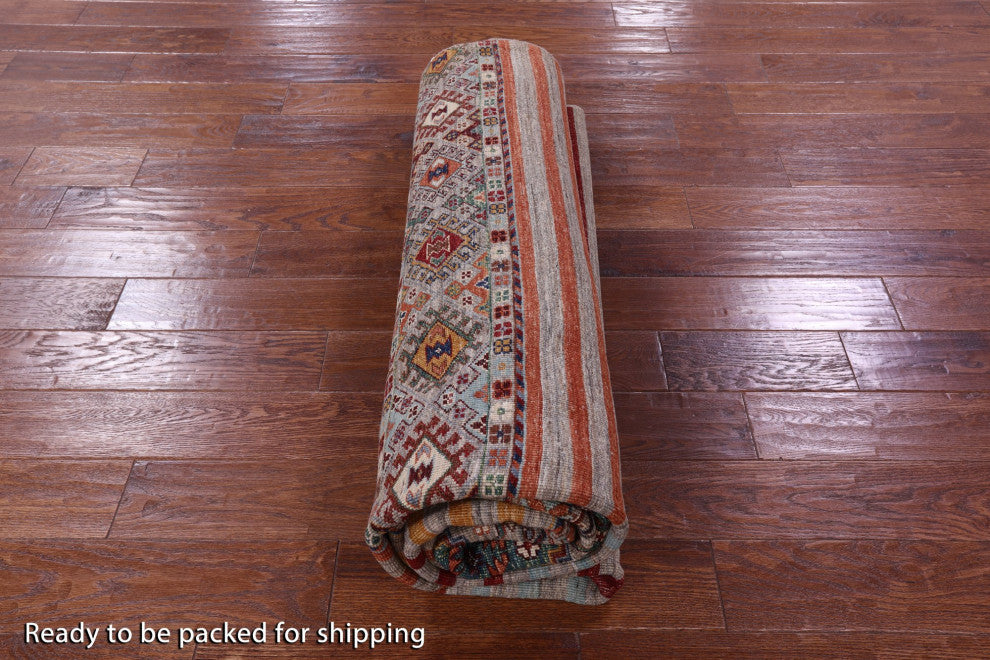 6' 10" X 10' 1" Hand Knotted Super Kazak Khorjin Rug - Q12303