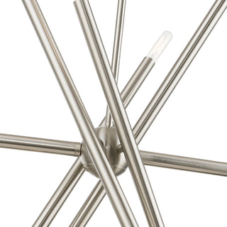 Soho 10 Light Brushed Nickel Linear Chandelier