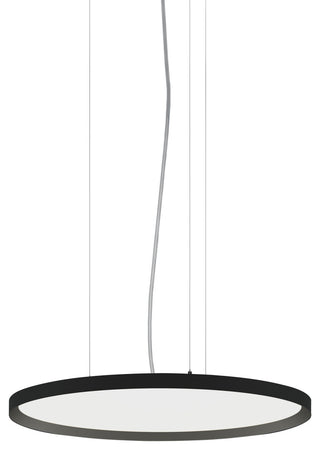 Bina Round Pendant, Direct-Indirect Light, 32", Black Finish