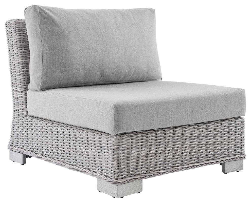 Conway Sunbrella Outdoor Patio Wicker Rattan Armless Chair