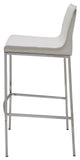 Colter Leather Stool, White, Counter Height
