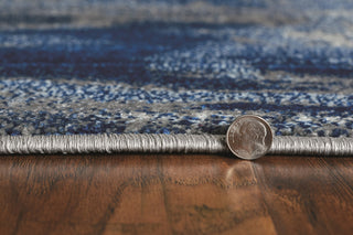 Watercolor Ice Blue Flow Plush Area Rug, 6'7"x9'6"