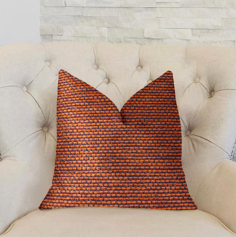 Roseate Orange Luxury Throw Pillow, 22"x22"