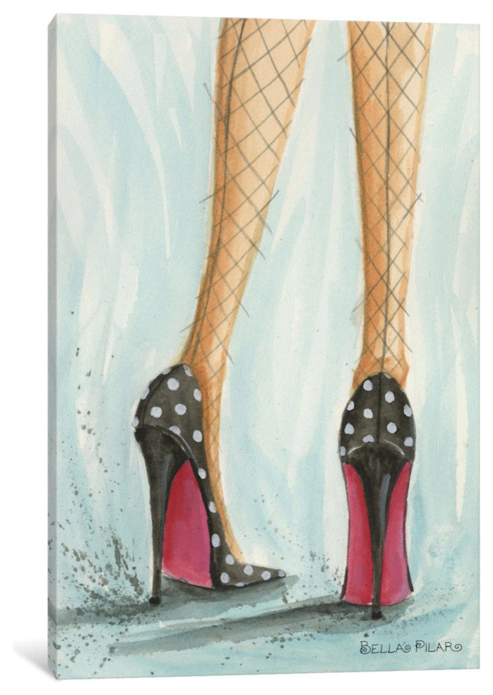 iCanvas Date Night: Polka Dot Heels by Bella Pilar