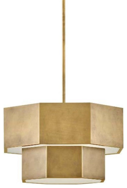 Hinkley Lighting 46991 Facet 5 Light 17"W Flush Mount Waterfall - Heritage