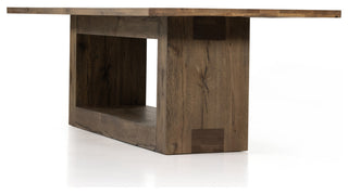 Perrin Dining Table 93, Rustic Fawn