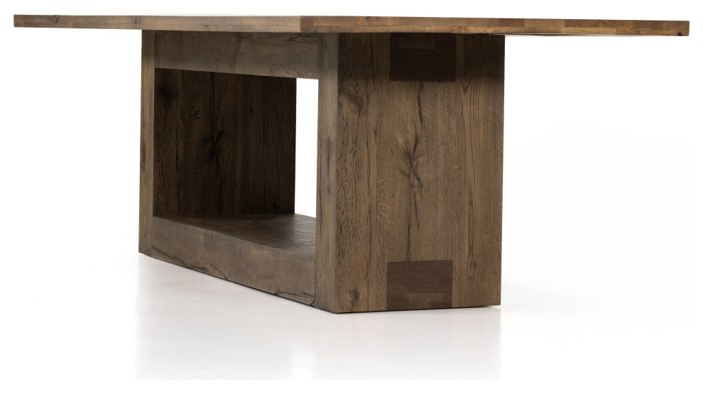 Perrin Dining Table 93, Rustic Fawn